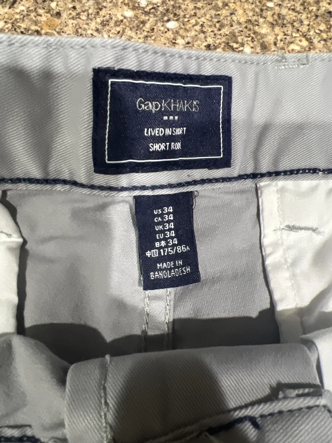 Gap Khakis Lived In Short Lived In Short Khakis Size 34 Grey - photo 4