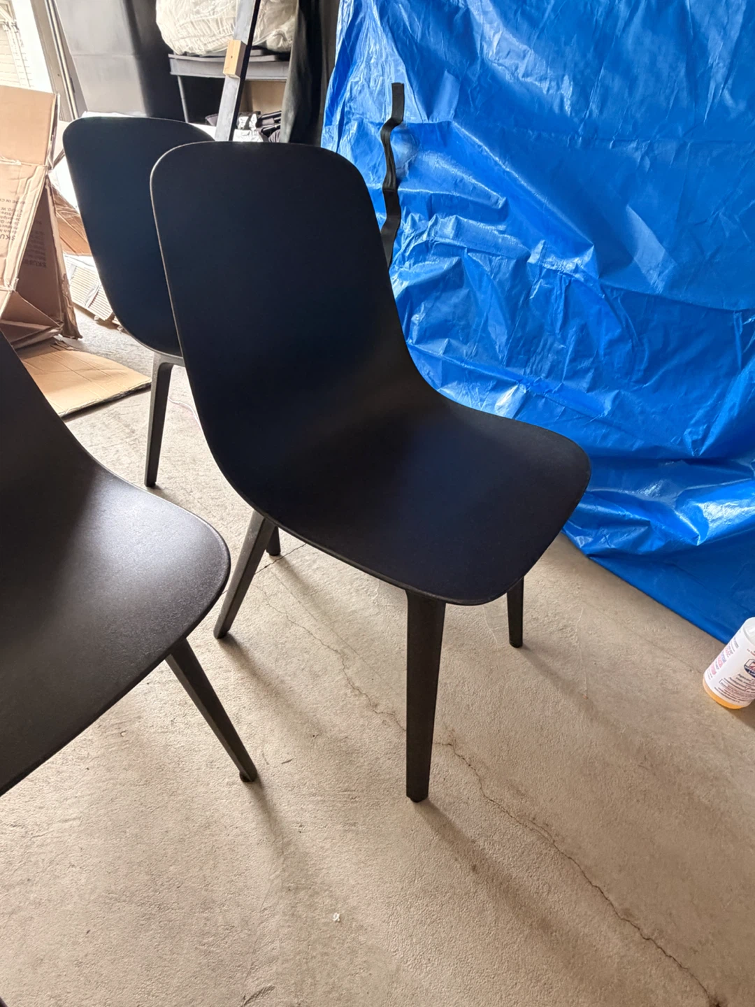 3 IKEA ODGER Dining Chairs - Anthracite - photo 2