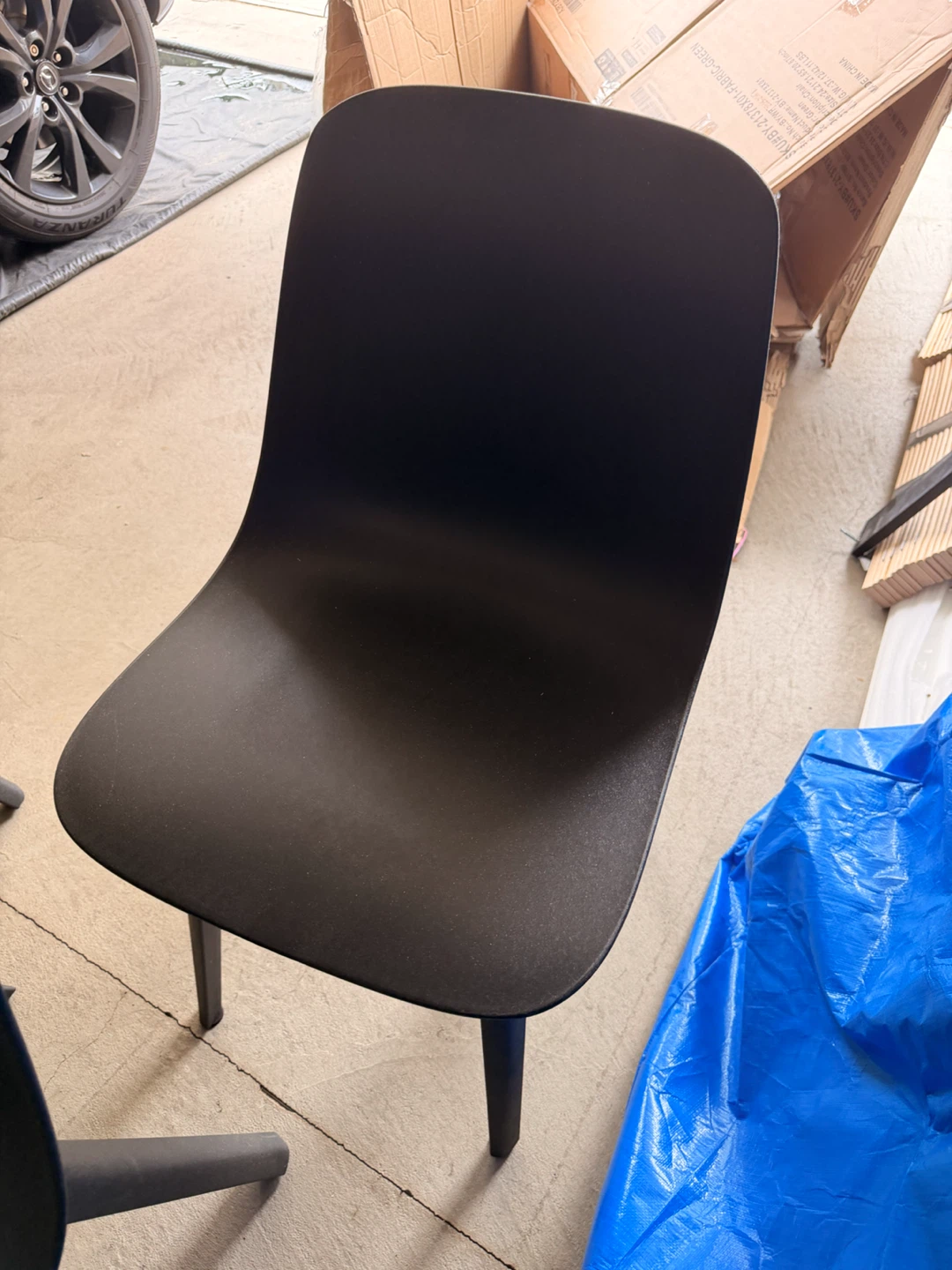 3 IKEA ODGER Dining Chairs - Anthracite - photo 3