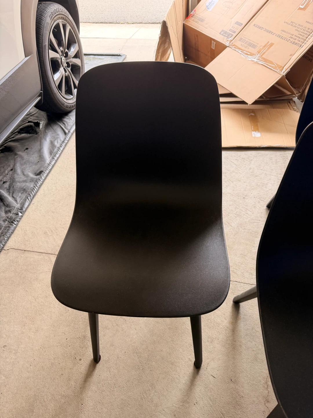 3 IKEA ODGER Dining Chairs - Anthracite - photo 4