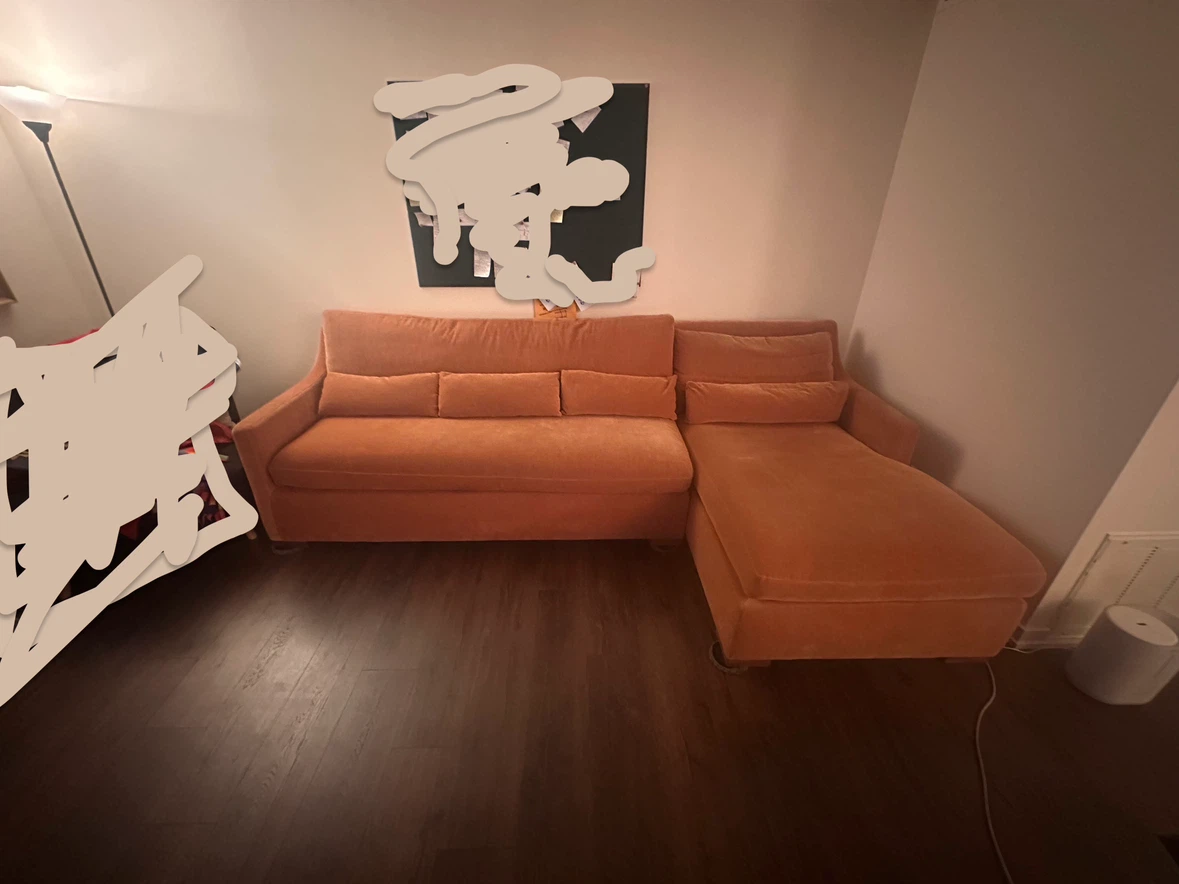 Interior Define Ella Chaise Sleeper Sectional Sofa, HALF SALE