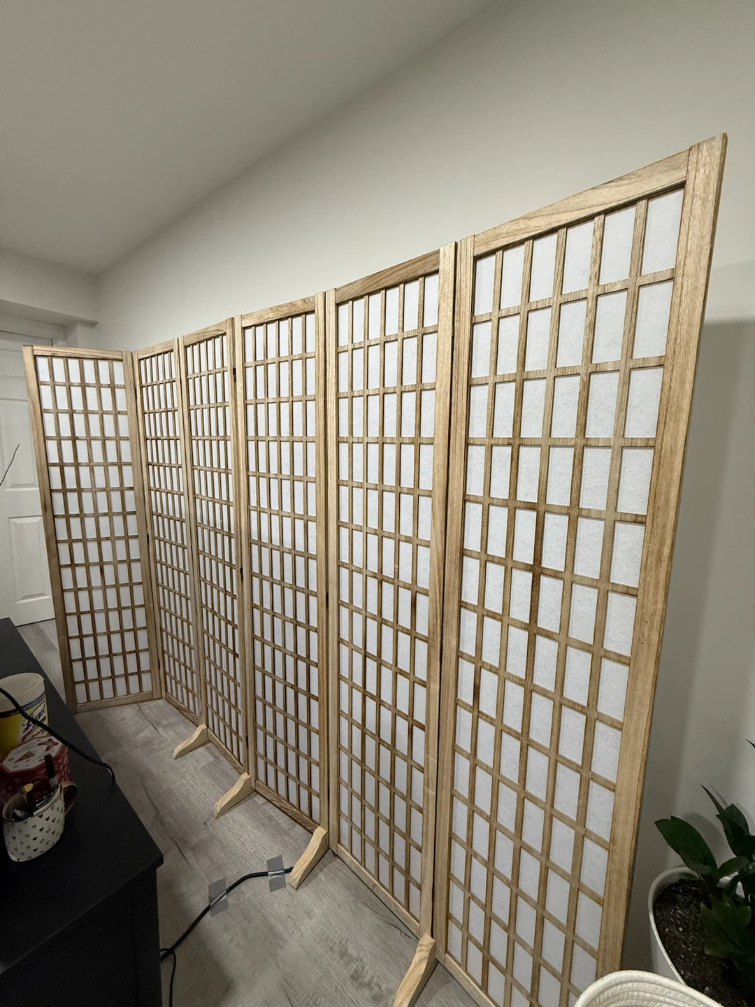 2 Japanese Wall Divider 6 Panel Screen for Room Separation - photo 4
