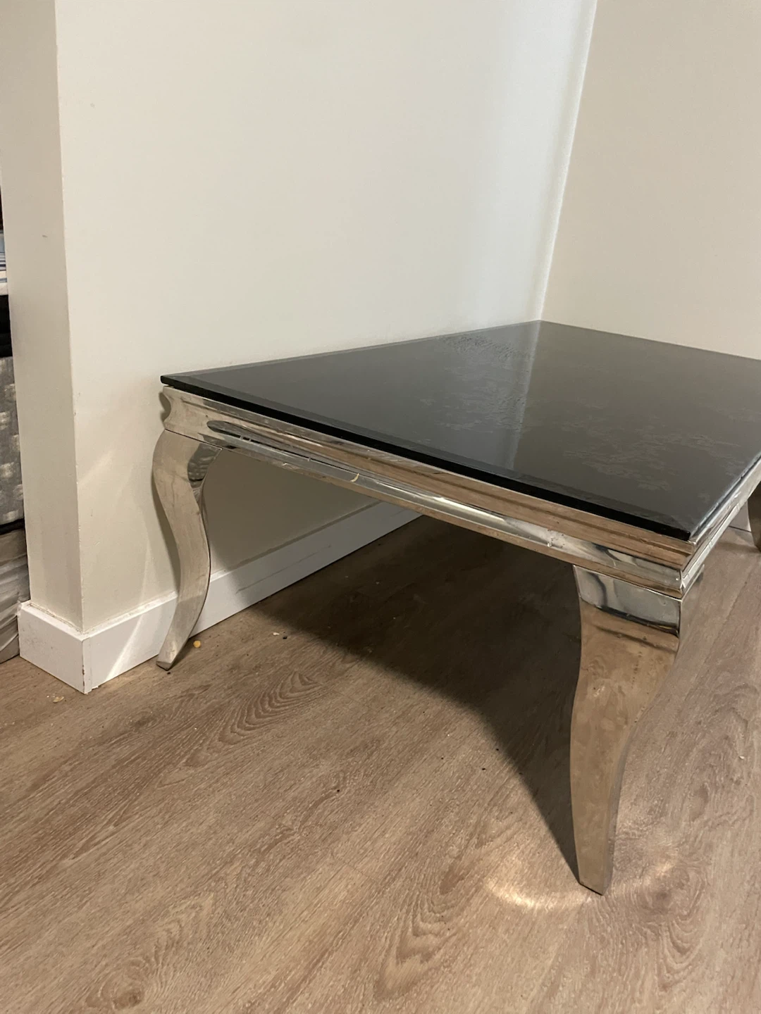 Glass Top Coffee Table with Silver Legs - photo 4