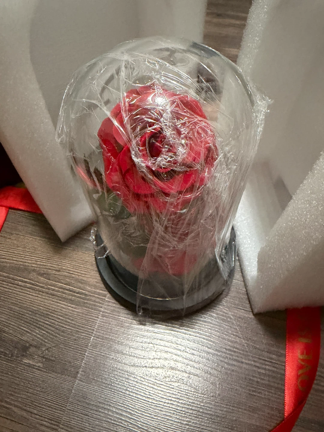 Preserved Red Rose in Glass Dome - photo 5