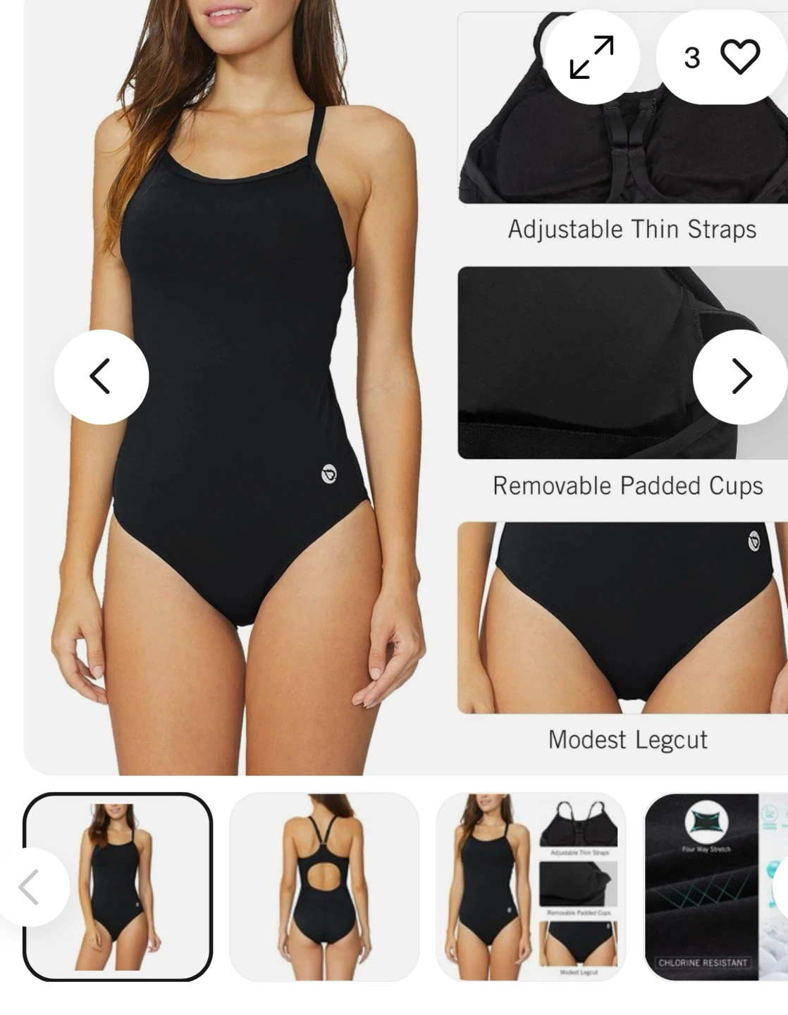 New Baleaf Black Athletic Training Swimsuit - photo 3