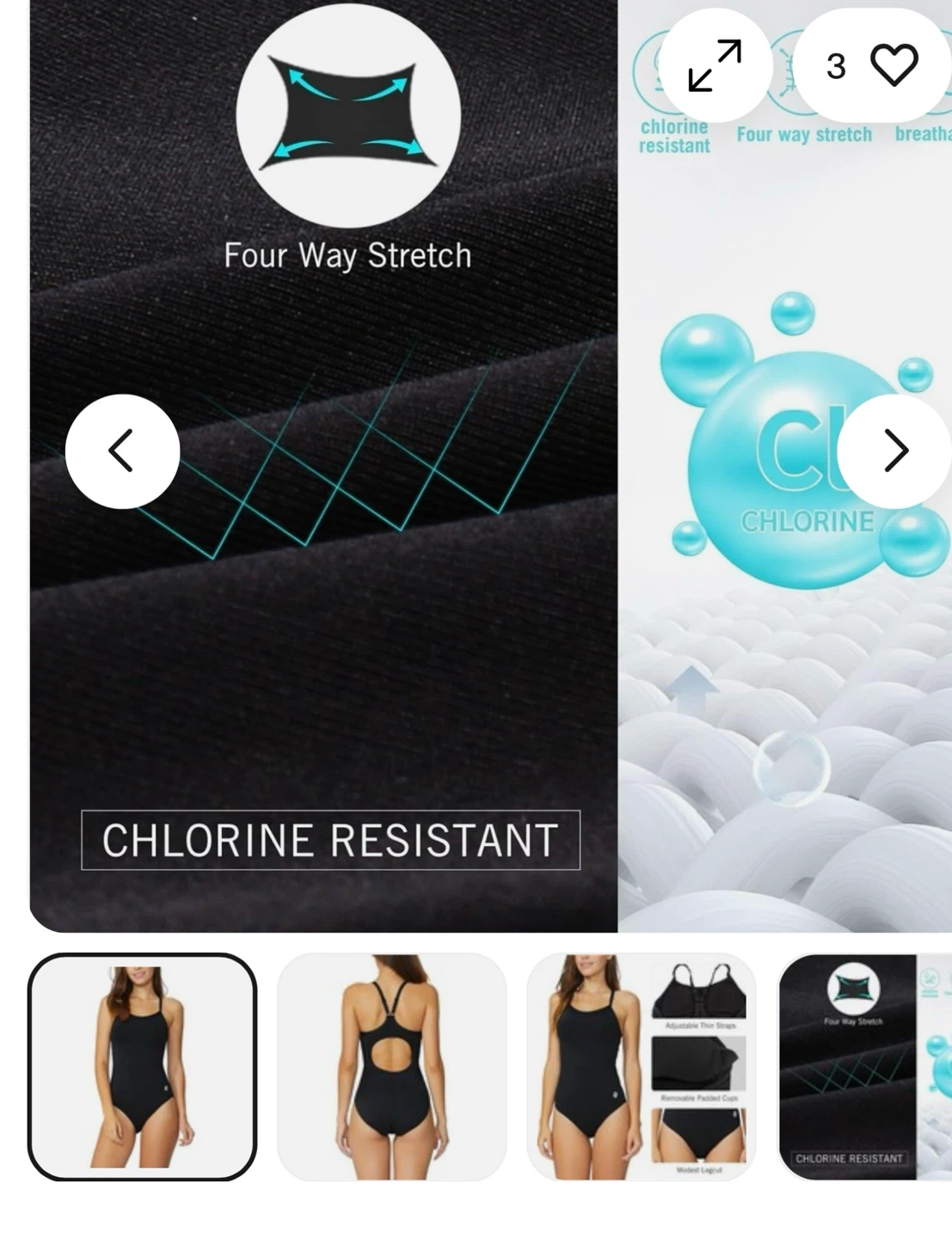 New Baleaf Black Athletic Training Swimsuit - photo 4