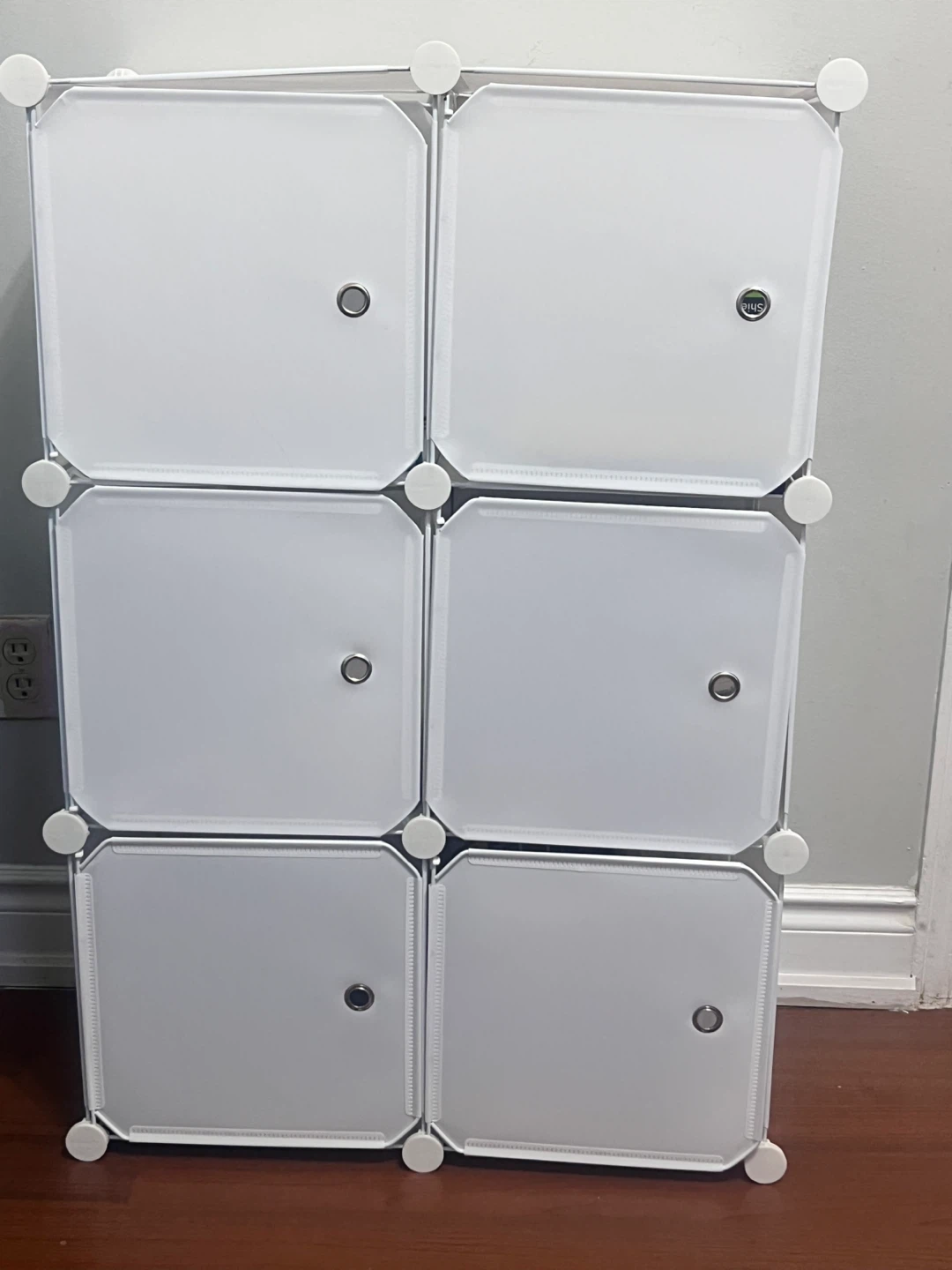 White 6-Cube Storage Organizer with Doors