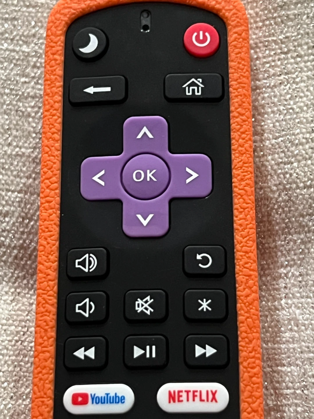 Roku Remote with Orange Silicone Case - photo 2
