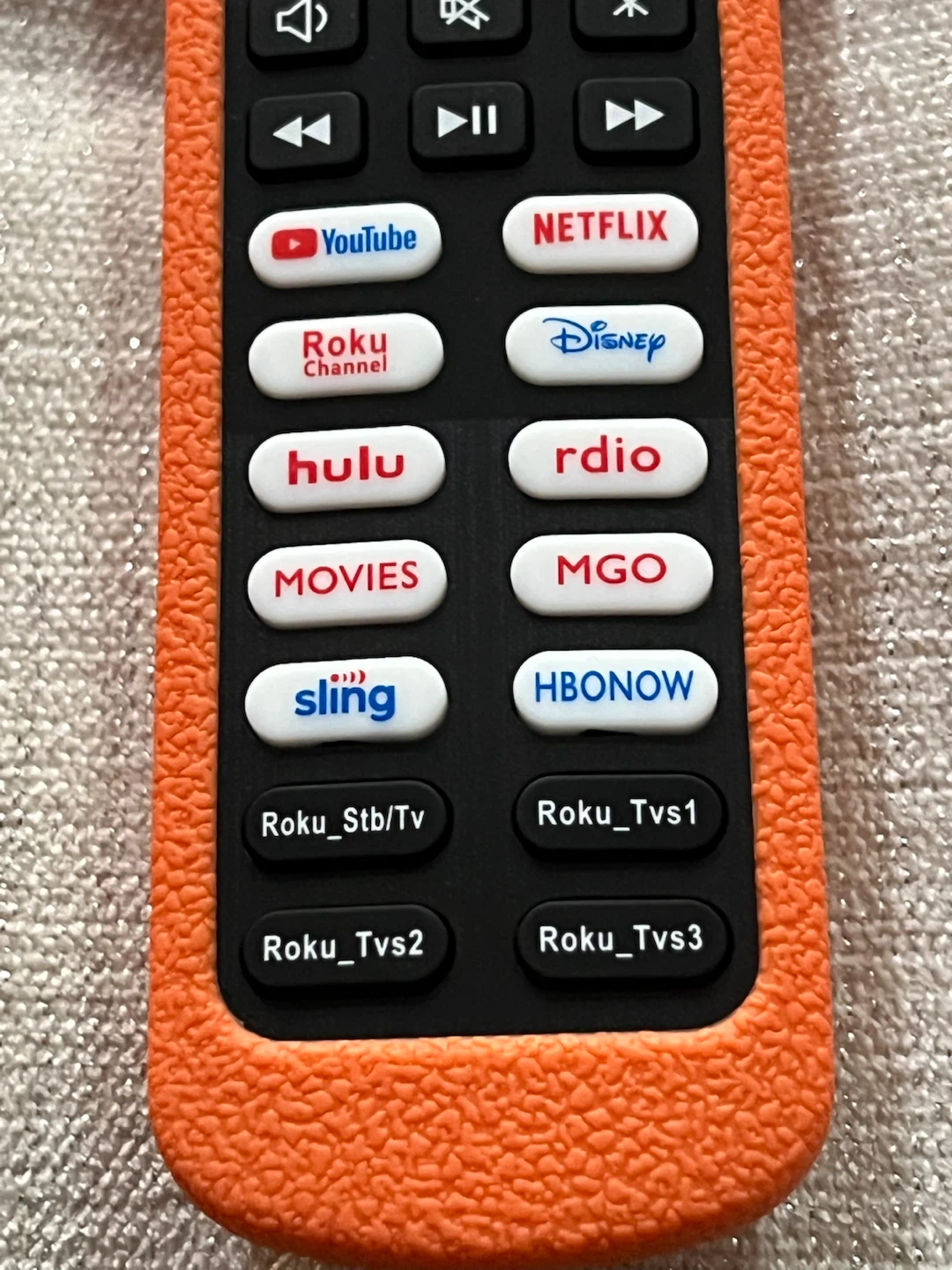 Roku Remote with Orange Silicone Case - photo 5