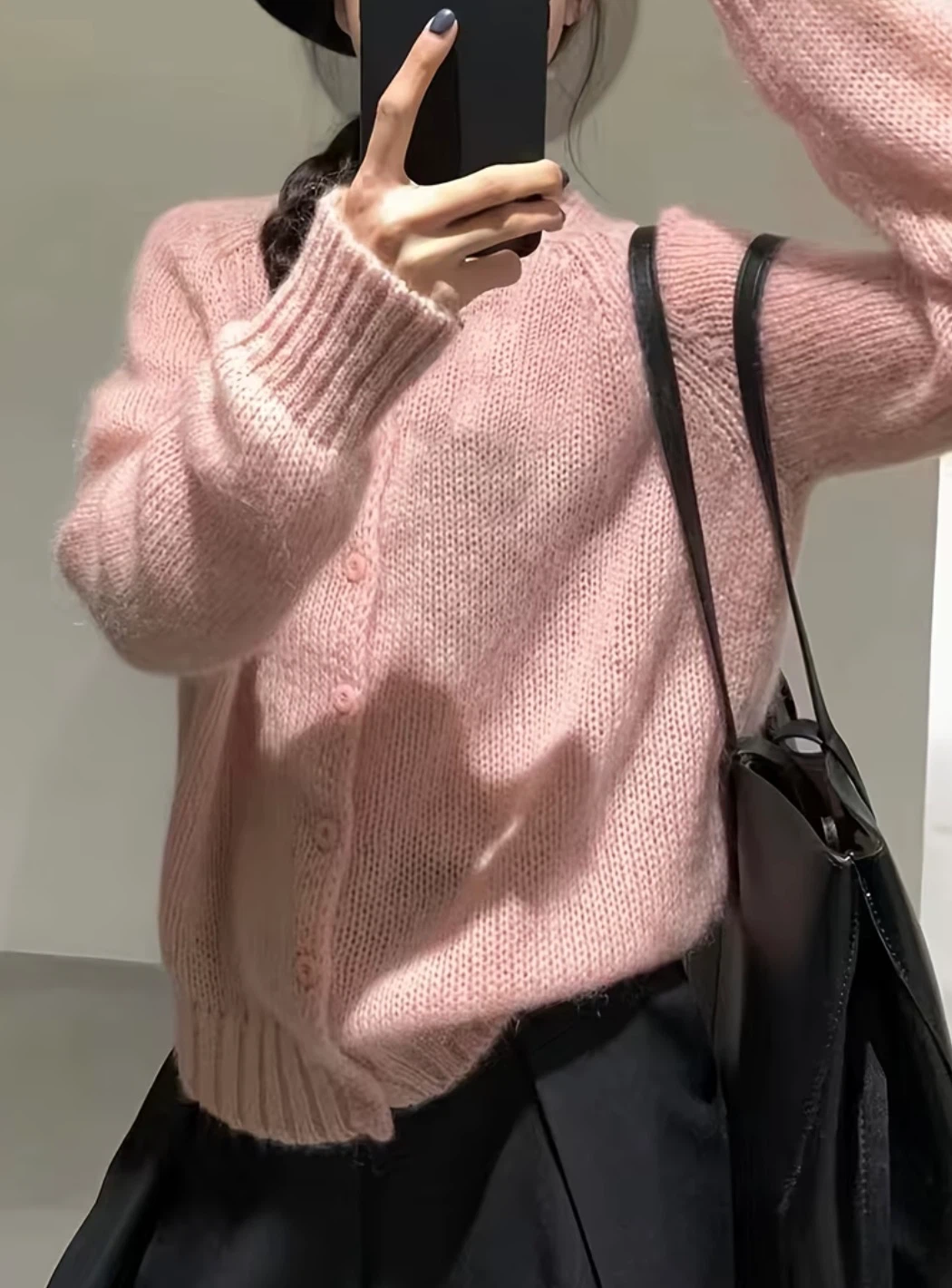 Pink Knit Cardigan