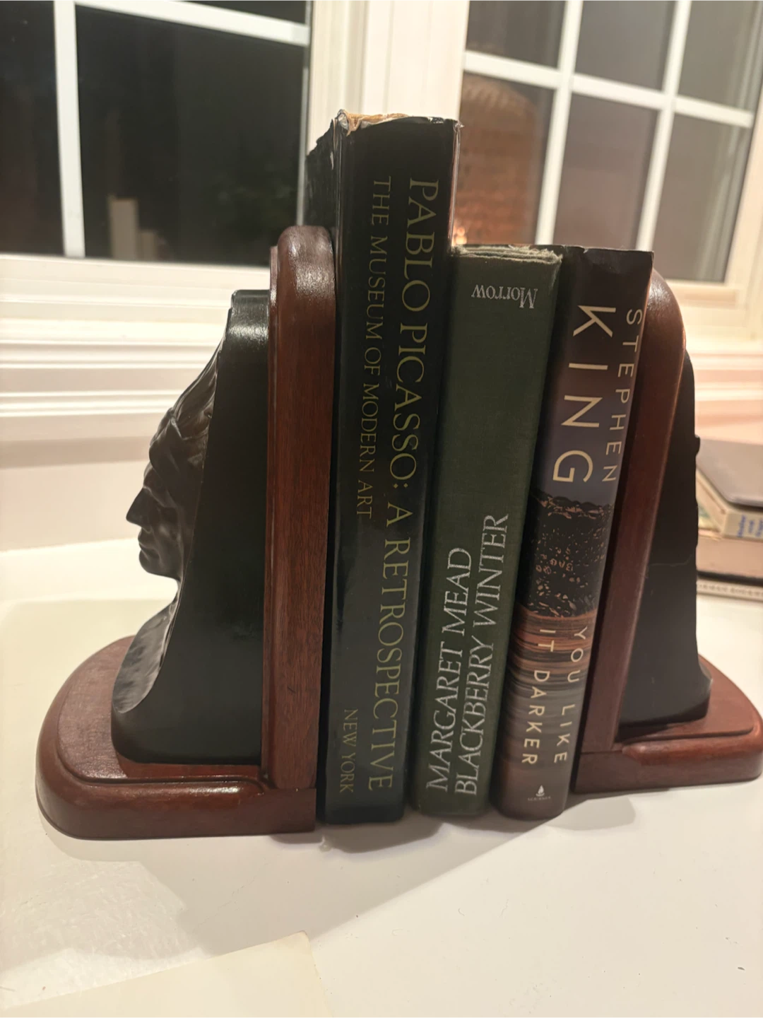 Vintage Native American Chief Head Bookends - photo 4