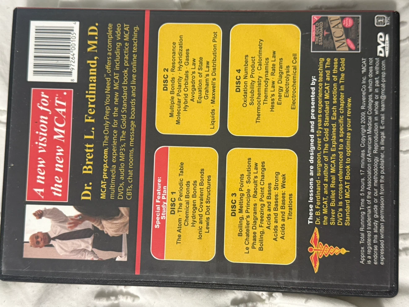 The Gold Standard MCAT 4 DVD Set with Flashcards - photo 2