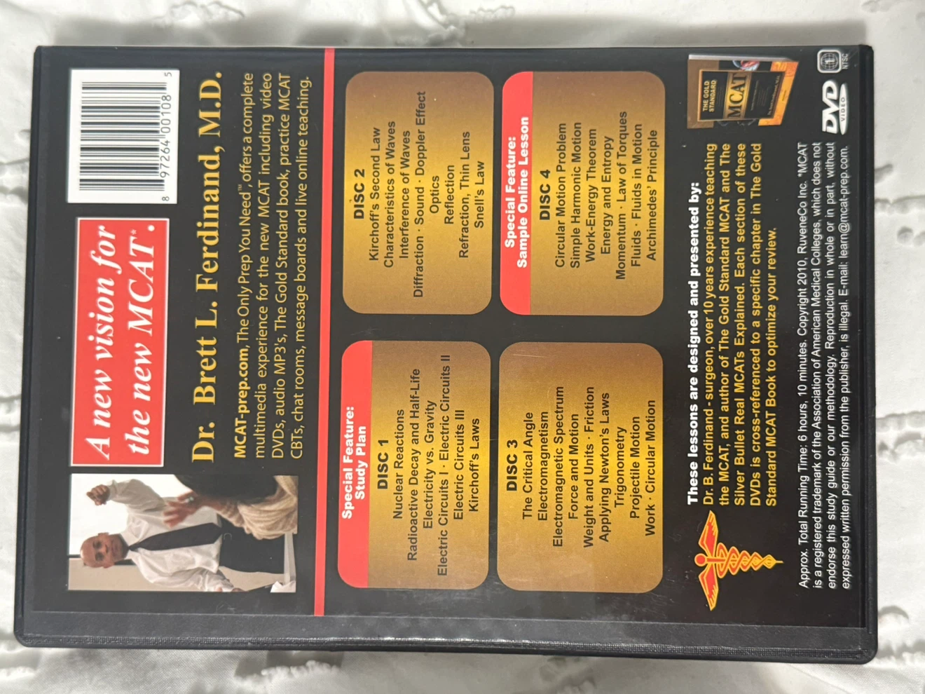 The Gold Standard MCAT 4 DVD Set with Flashcards - photo 4