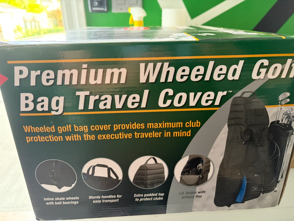 JEF World of Golf Premium Wheeled Golf Bag Travel Cover