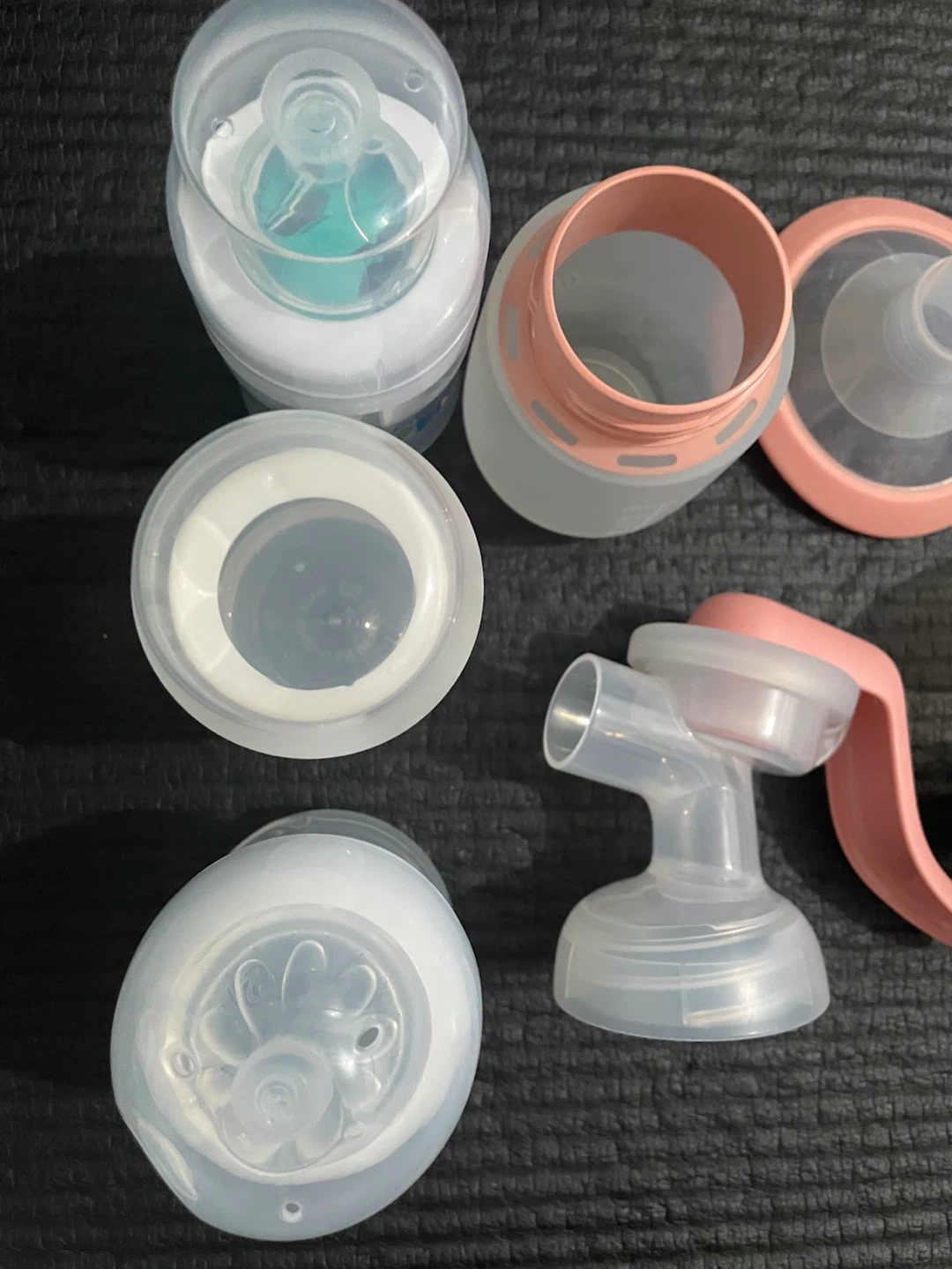 Frida Mom Breast Pump Parts with unused small bottles - photo 4