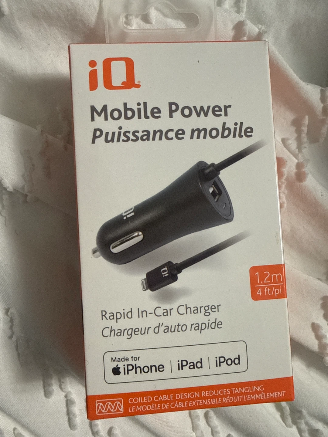 iQ Rapid In-Car iPhone/iPad/iPod Charger 1.2m
