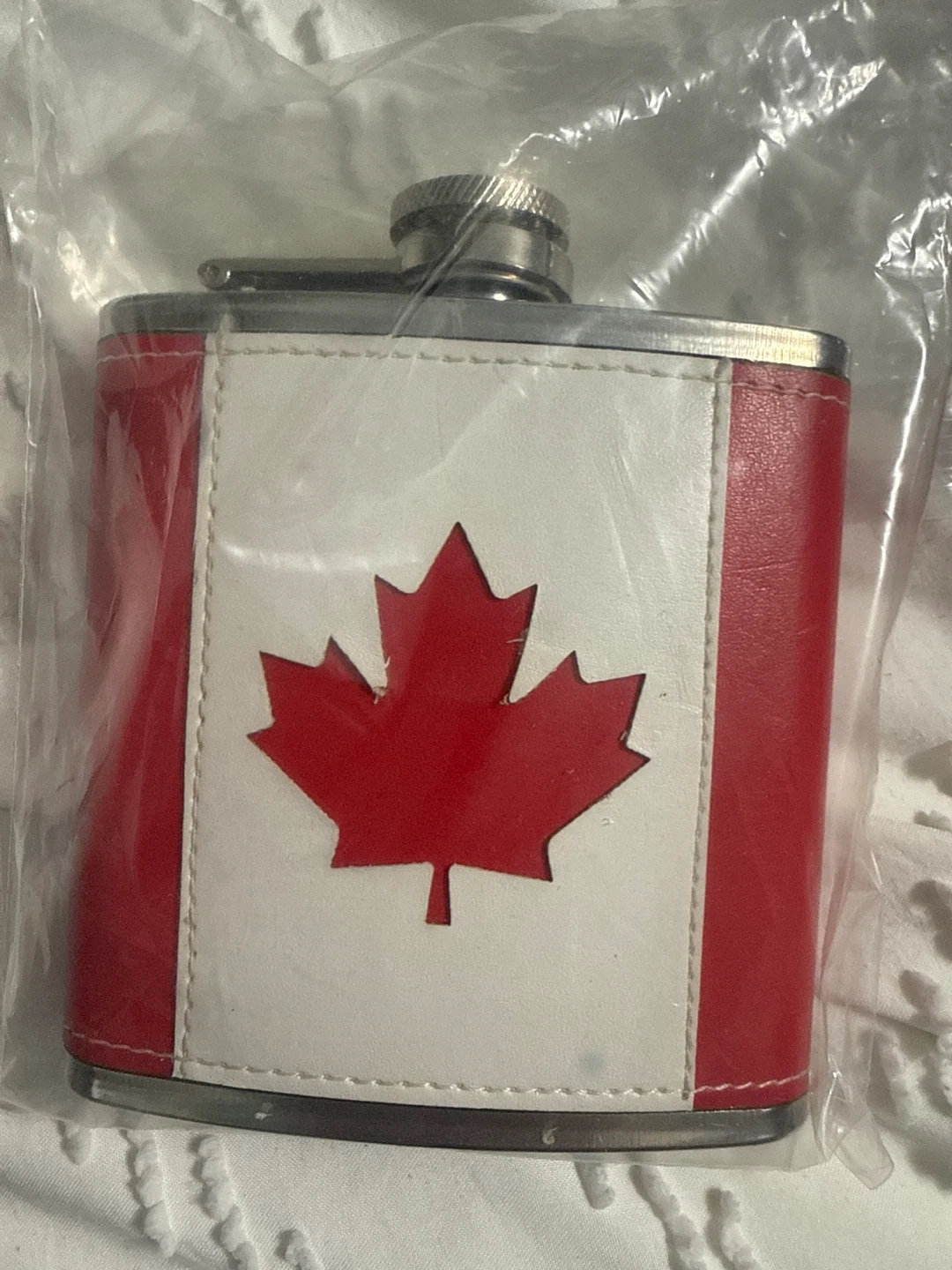 Canadian Flag Hip Flask
