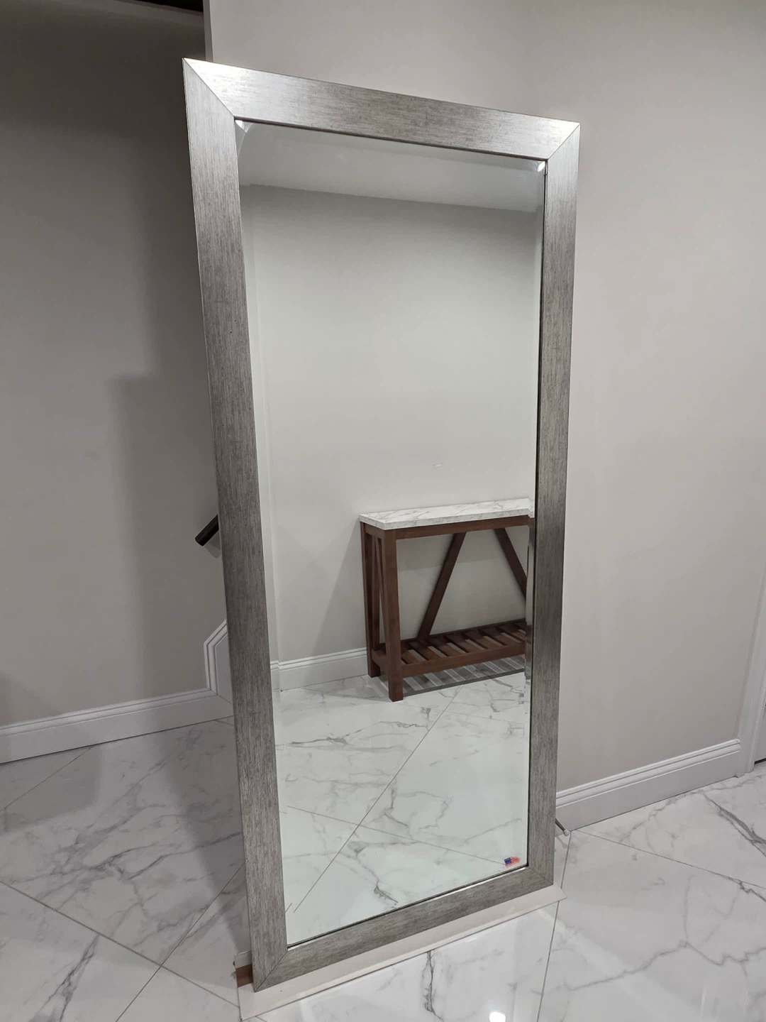 Rayne Jovie Jane Rectangular Mirror its Brushed Silver Finish