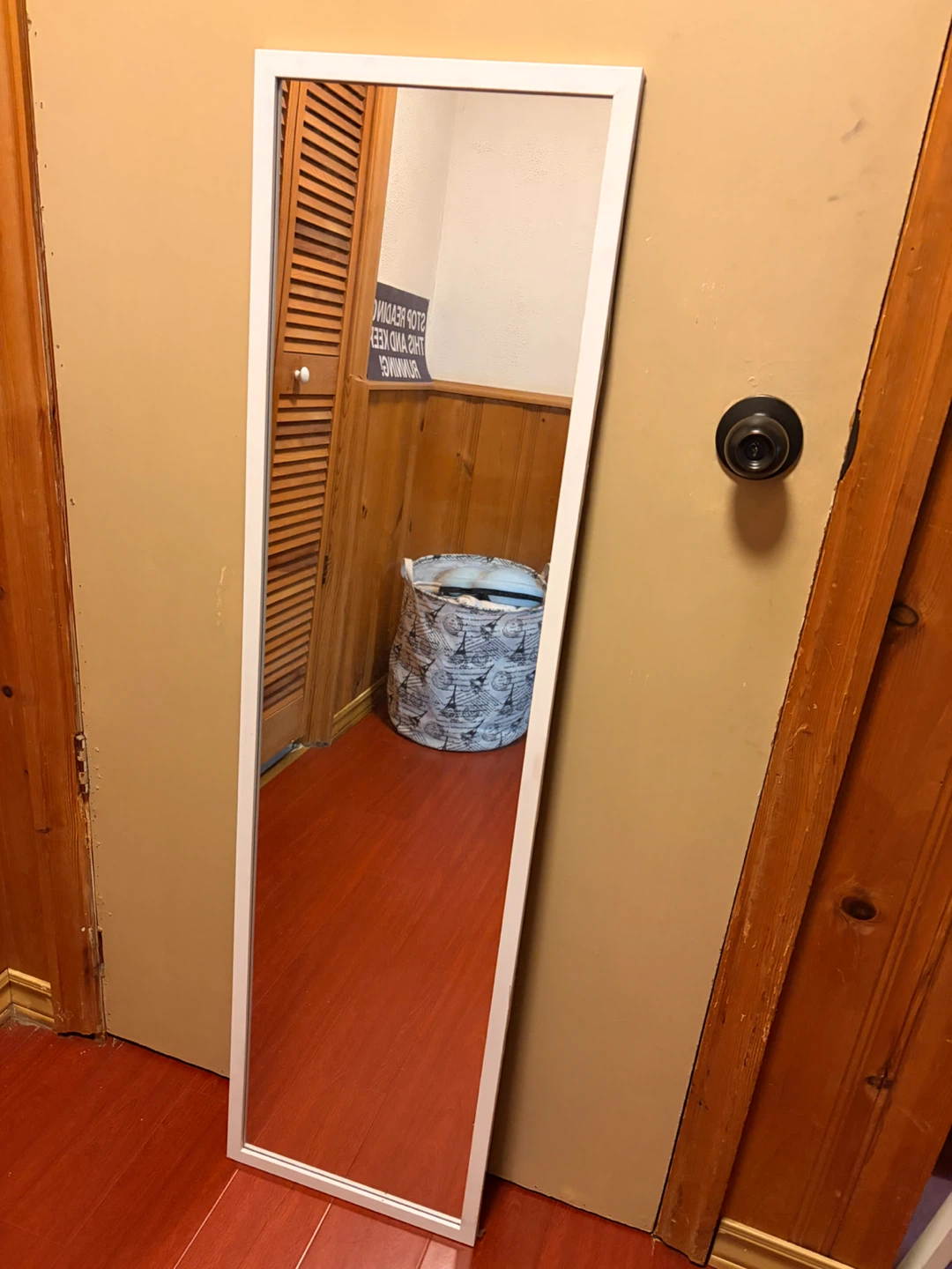 White Framed Full Length Mirror