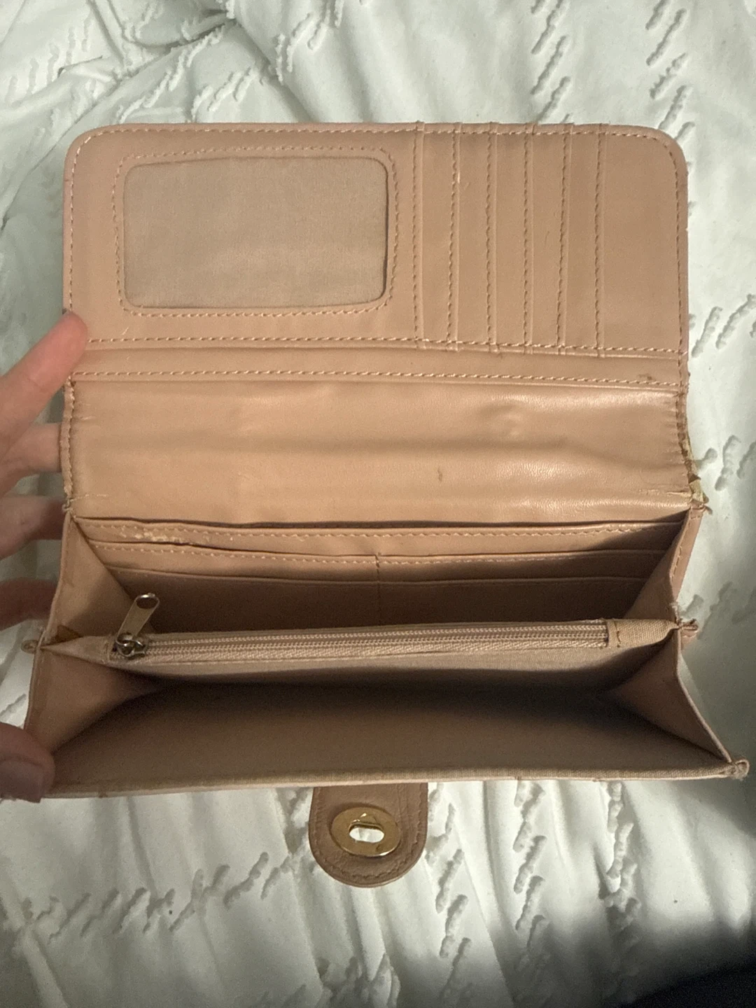 ALDO Women's Pink Ostrich Embossed Wallet - photo 2
