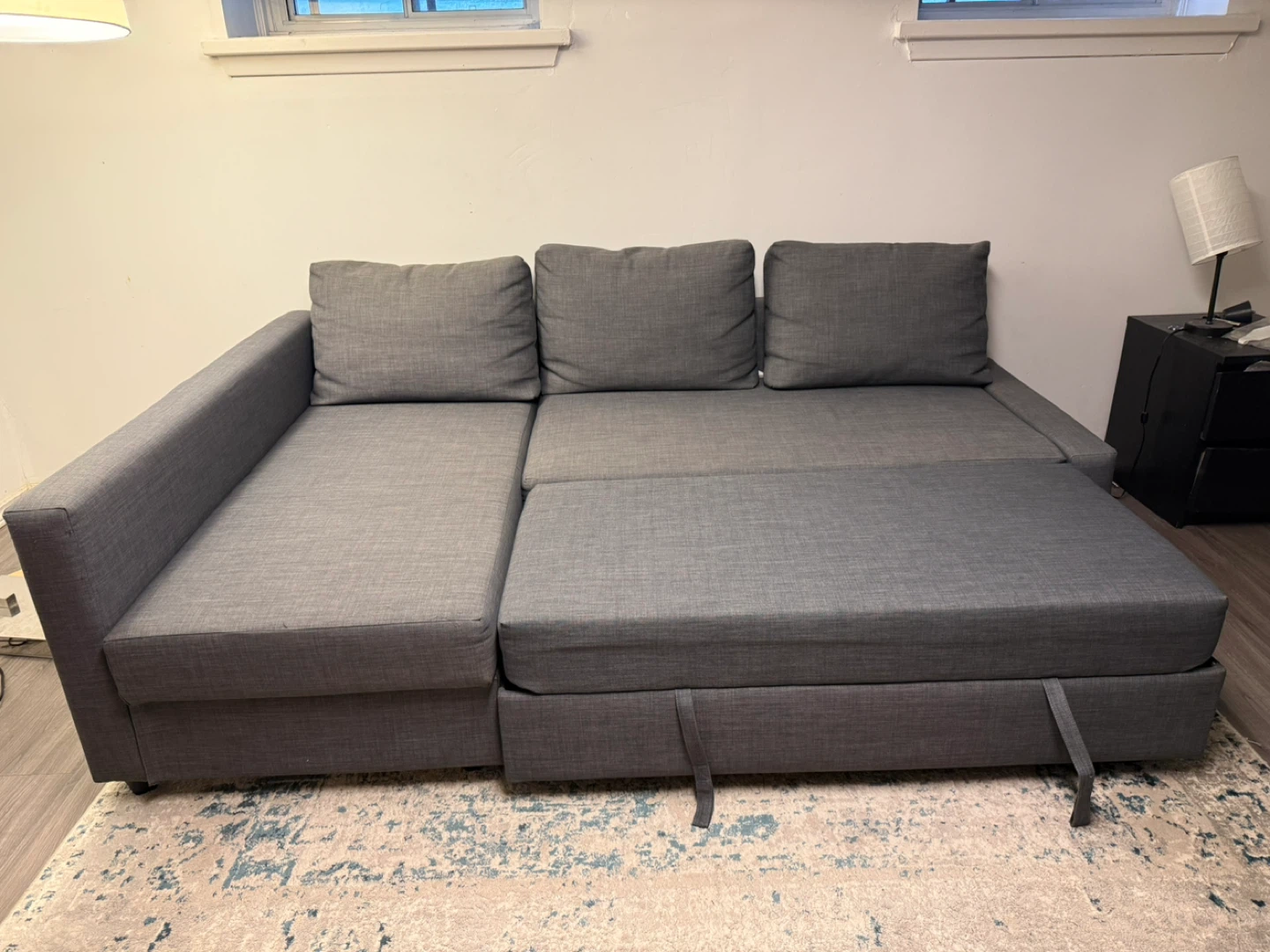 Free delivery ikea Sofa Bed with Chaise - photo 3