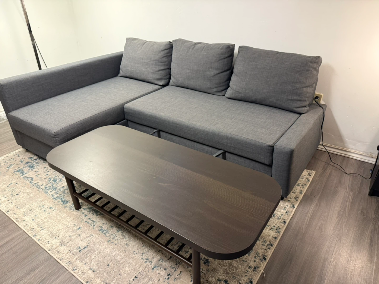 Free delivery ikea Sofa Bed with Chaise - photo 2