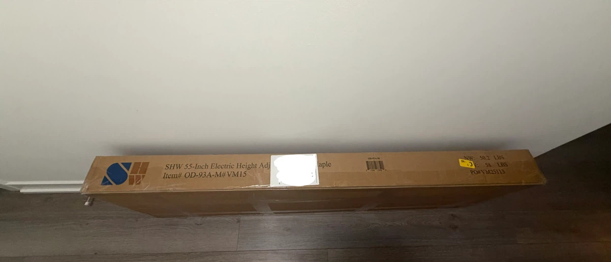 (Brand new in box) SHW 55" Standing Desk, Maple - photo 2