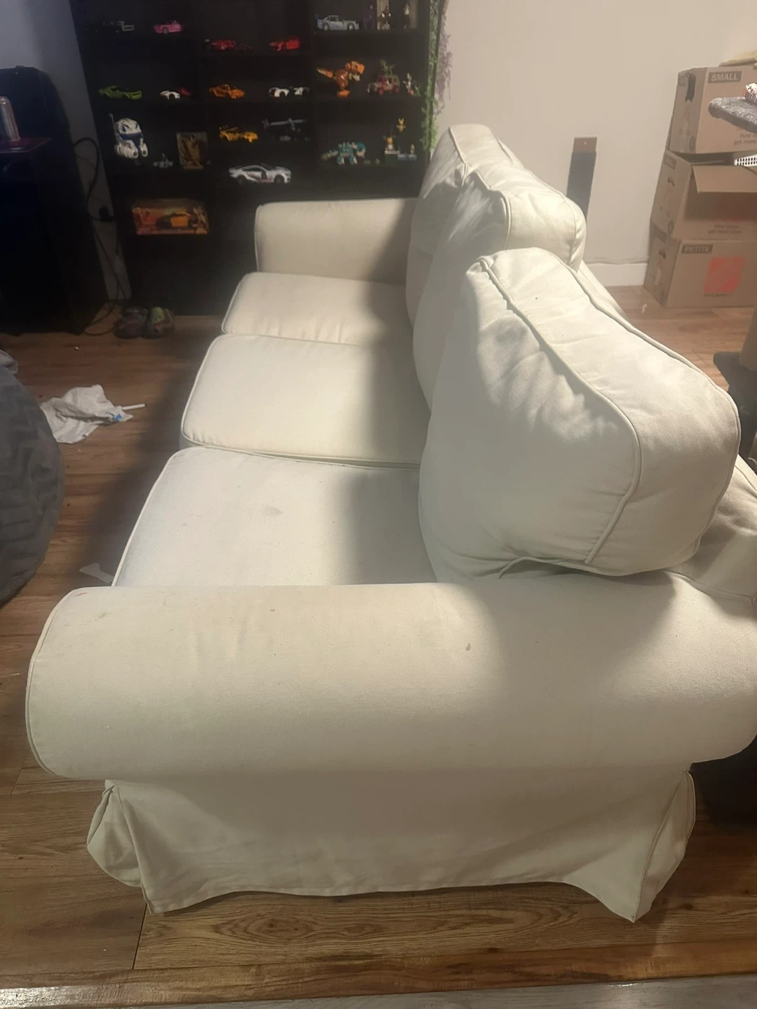 Cream coloured 3-seater sofa - photo 4