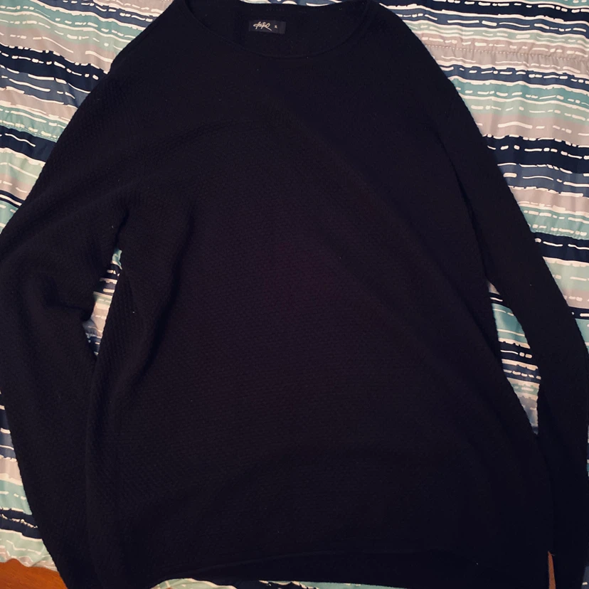 Black weaved Textured Sweater - photo 3