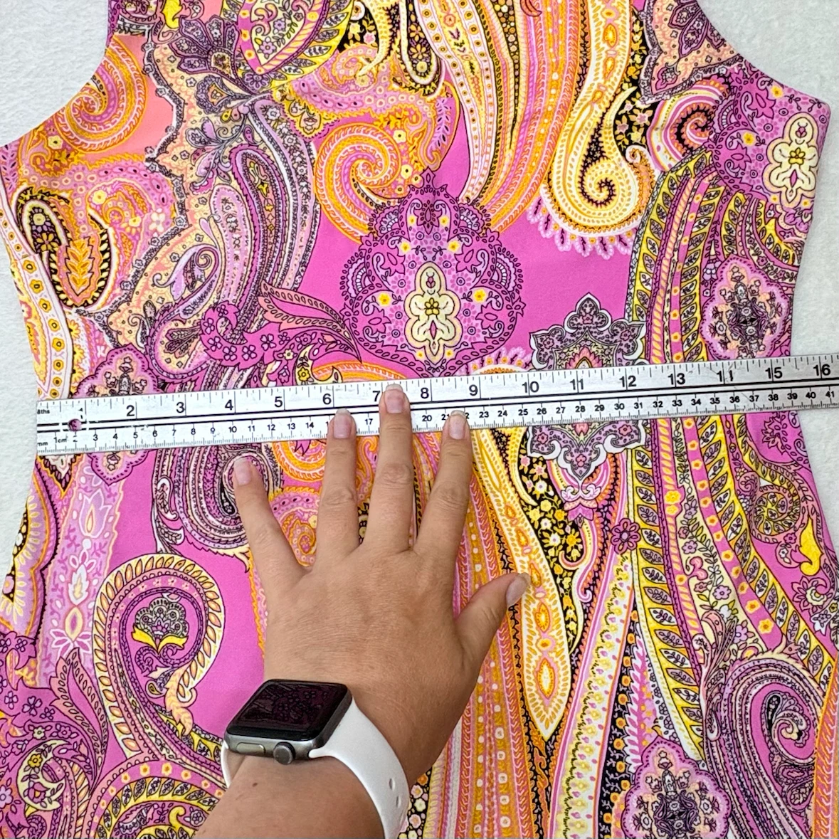 Tommy Hilfiger Pink Paisley Sleeveless Midi Dress Size 6 Summer - photo 3