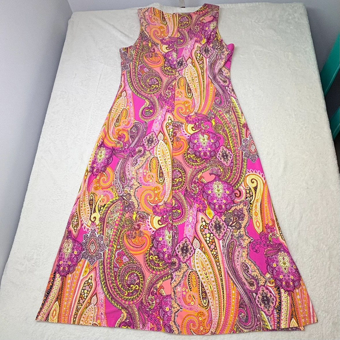 Tommy Hilfiger Pink Paisley Sleeveless Midi Dress Size 6 Summer - photo 5