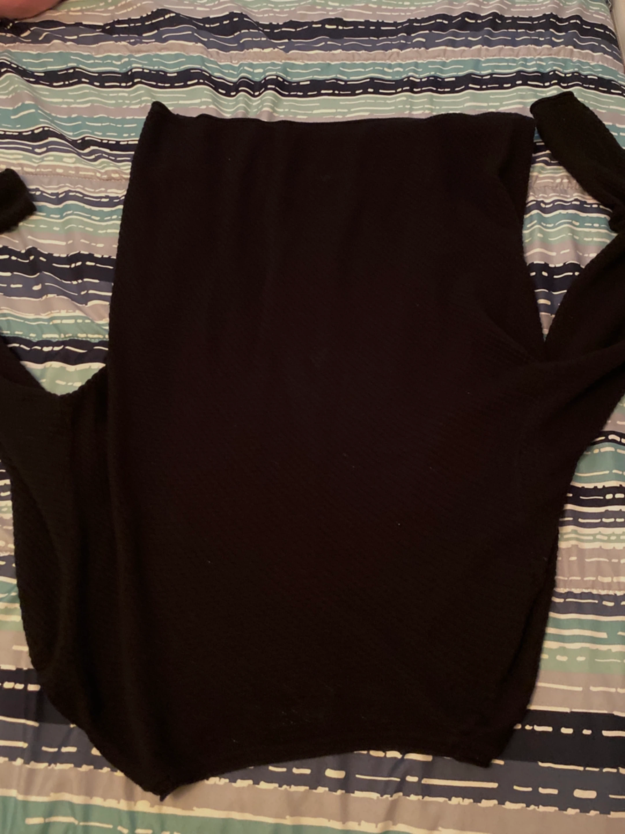 Black weaved Textured Sweater - photo 2