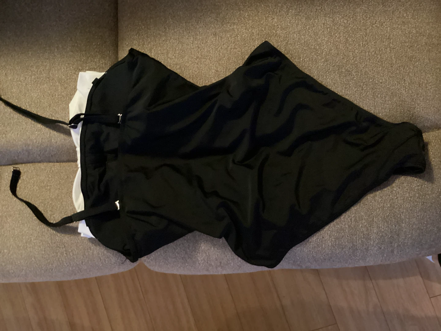 Women's Black XL Swimsuit with White Bow - photo 4
