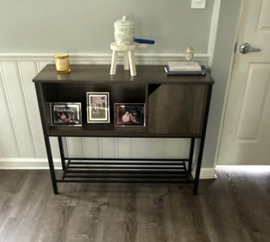 Entryway Console Table with Storage Shelf
