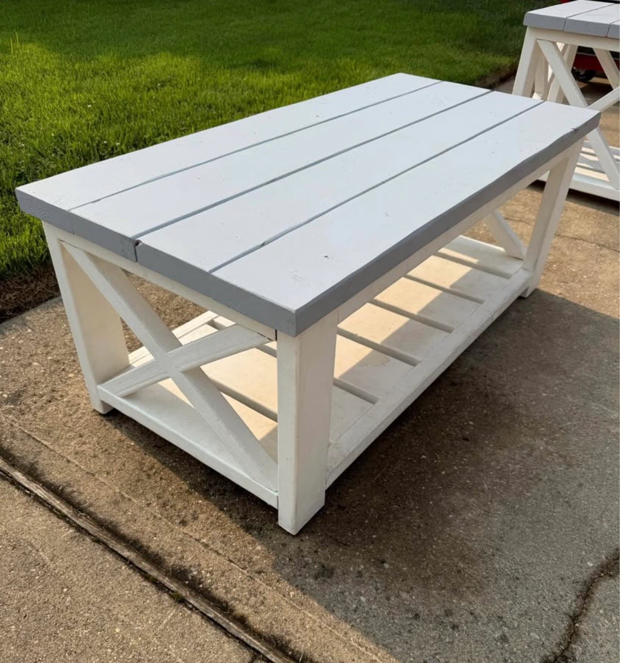 White Lift-Top Coffee Table with Storage Shelf - photo 3