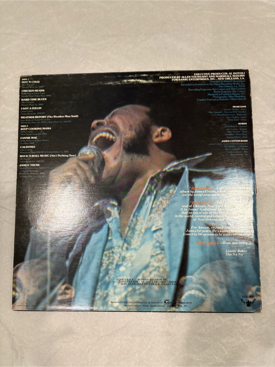 Vintage Vinyl The James Cotton Band High Energy - photo 2