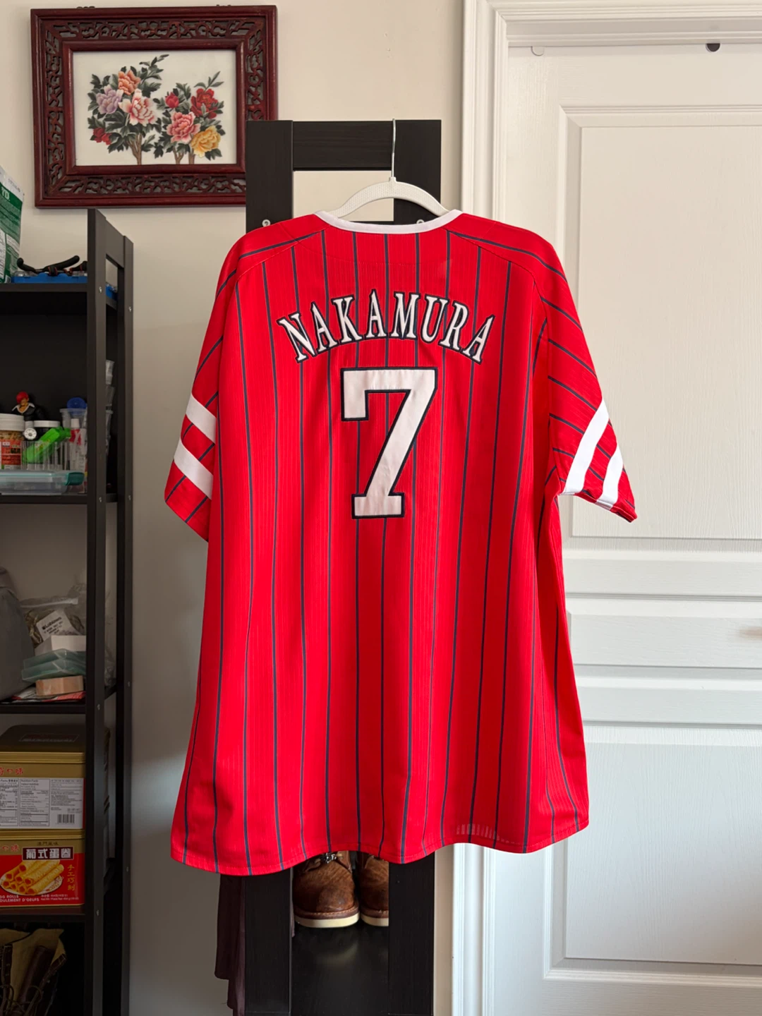 Fukuoka SoftBank Hawks #7 Baseball Jersey Red Blue Stripe - photo 2