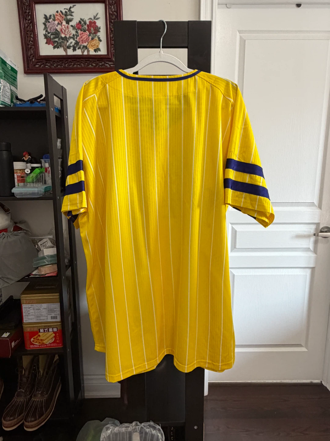 Fukuoka SoftBank is Hawks Baseball Jersey Yellow White Stripe - photo 2