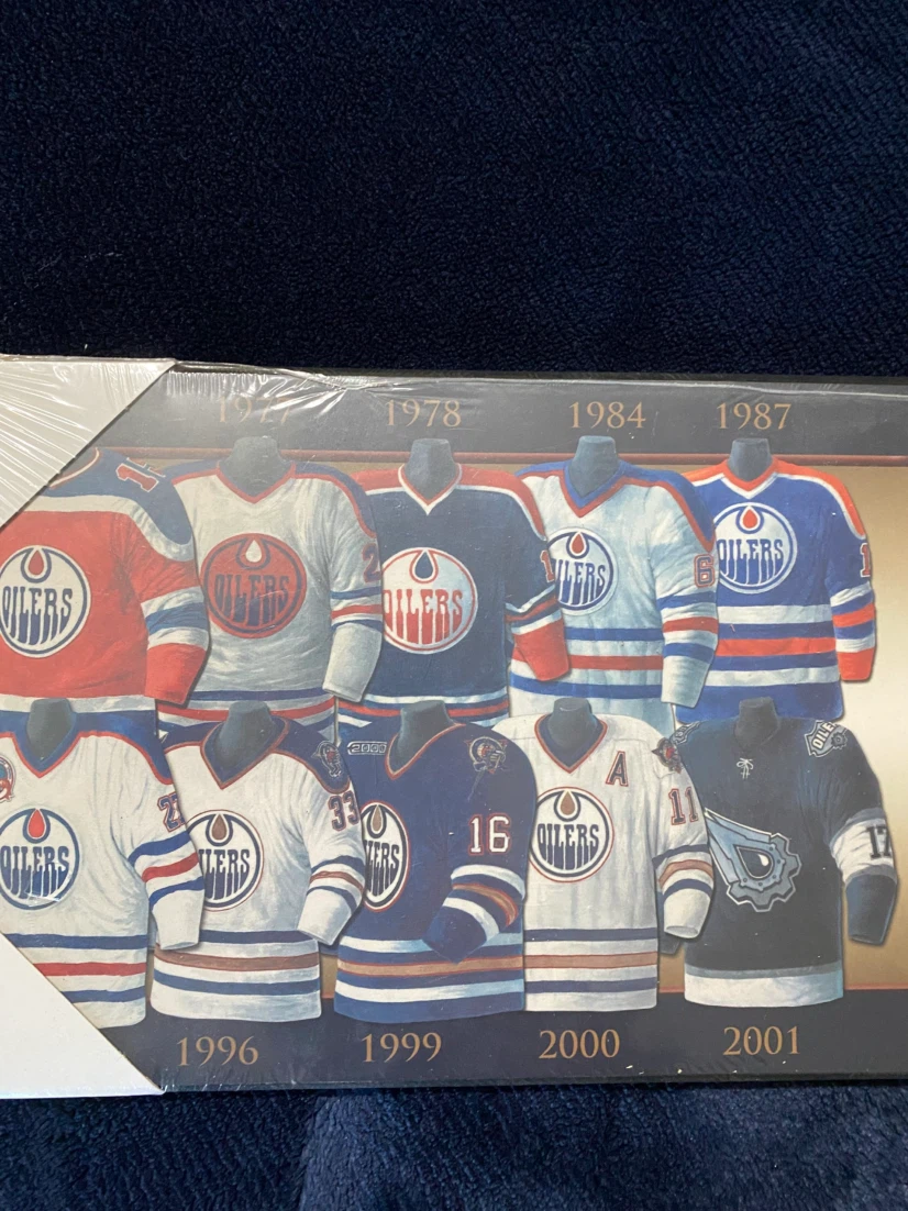 Oilers Jersey History Wall Art *** - photo 2