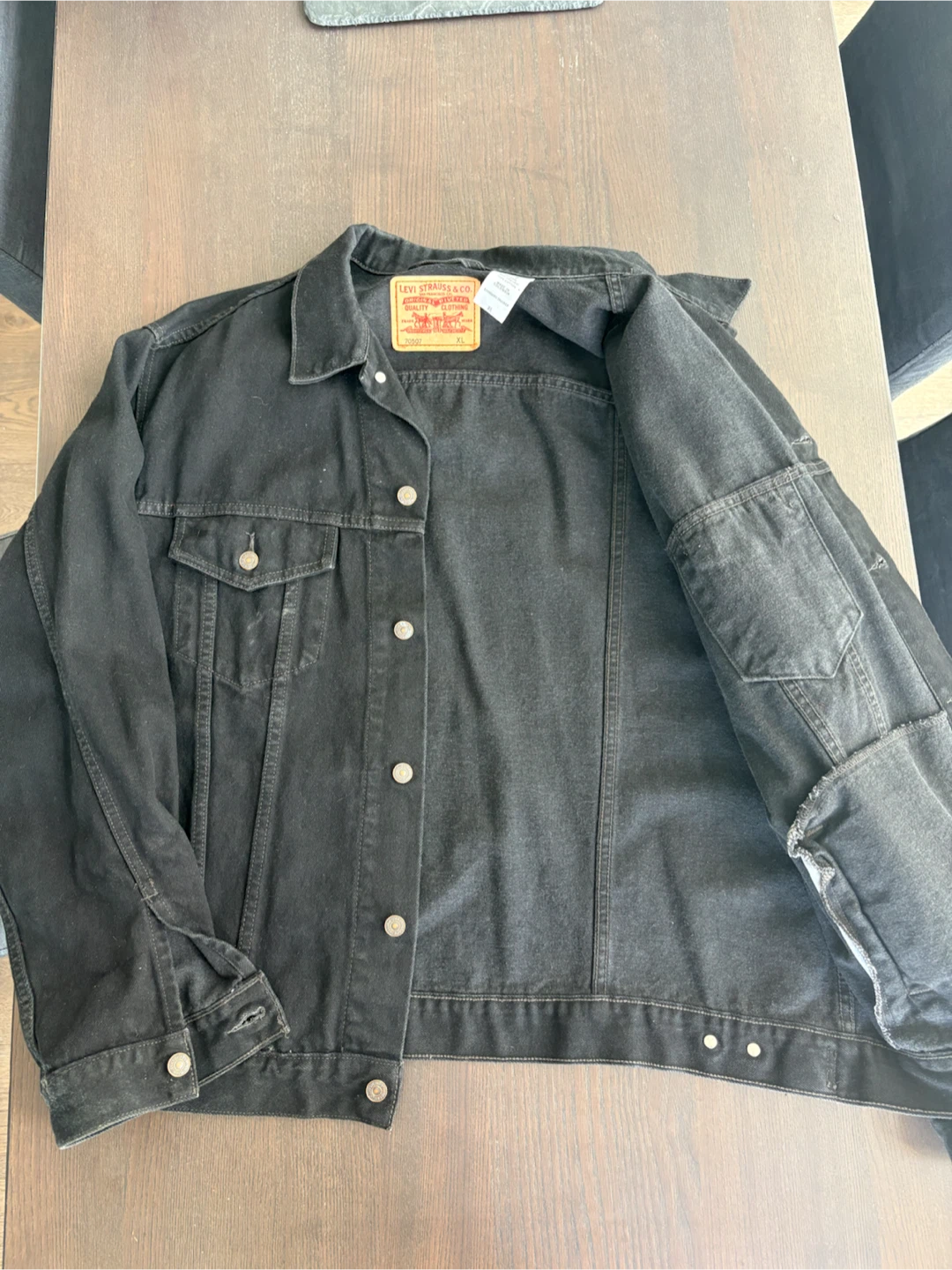 Levi's Black Denim Jacket - XL