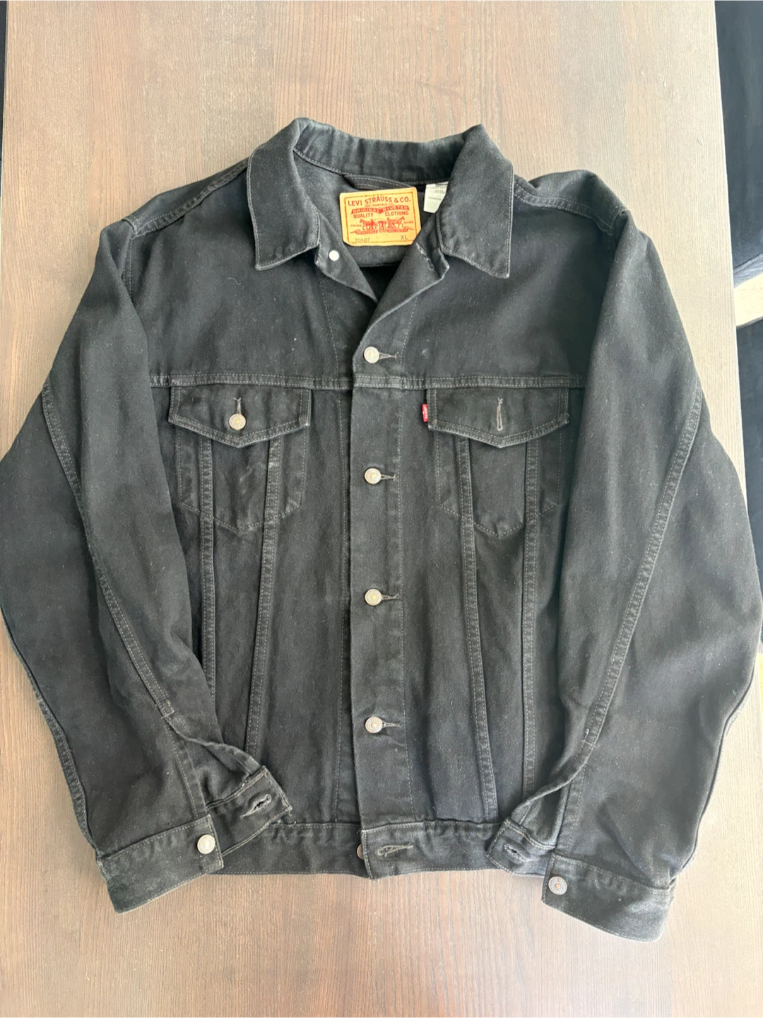 Levi's Black Denim Jacket - XL - photo 2