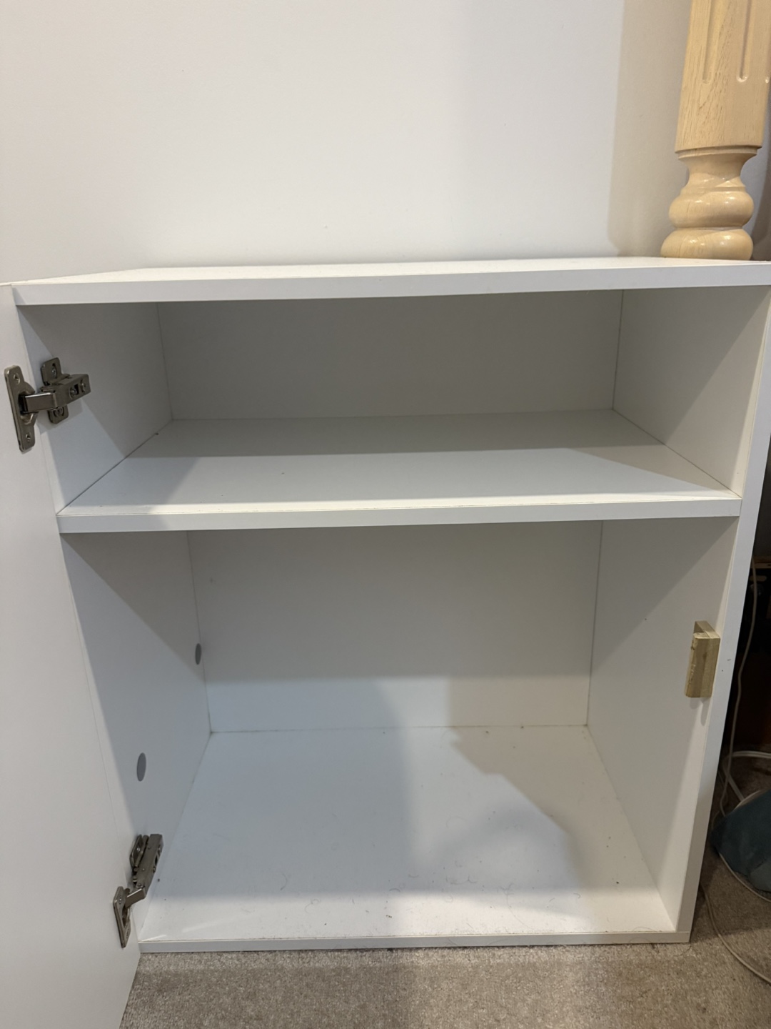 White Storage Cabinet with Door and lock - photo 3