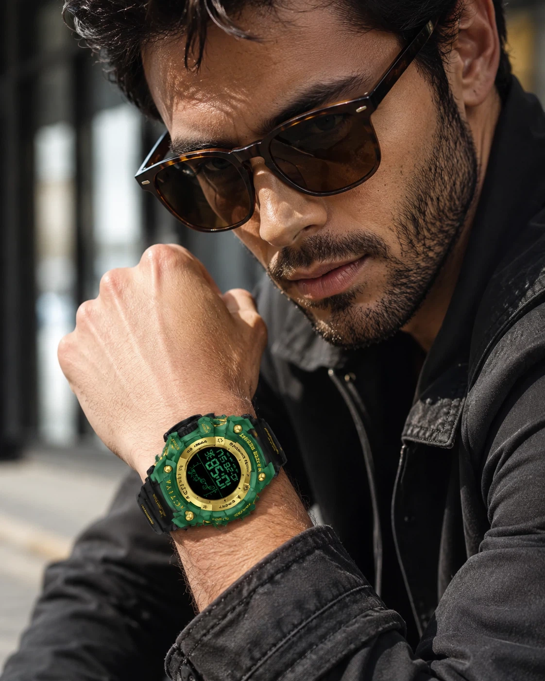 Activa X Invicta Summit 50mm Green Gold Digital Watch - photo 4