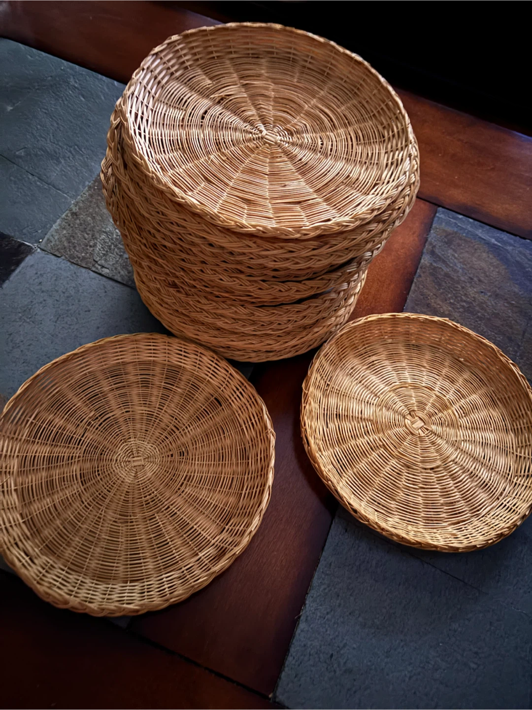 Woven Wicker Charger Plates (Set of 8)