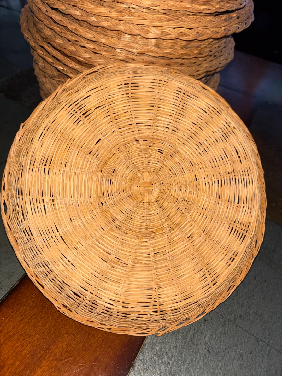 Woven Wicker Charger Plates (Set of 8) - photo 2