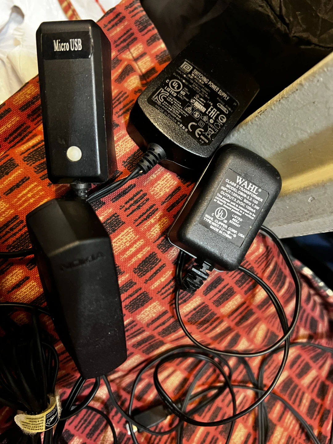 Nokia, Wahl, and Micro USB Power Adapters-price of each