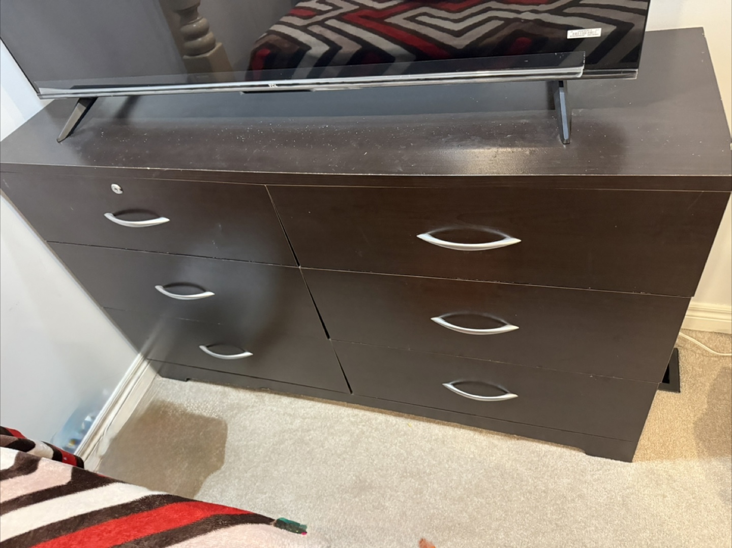 Dark Brown 6-Drawer Dresser