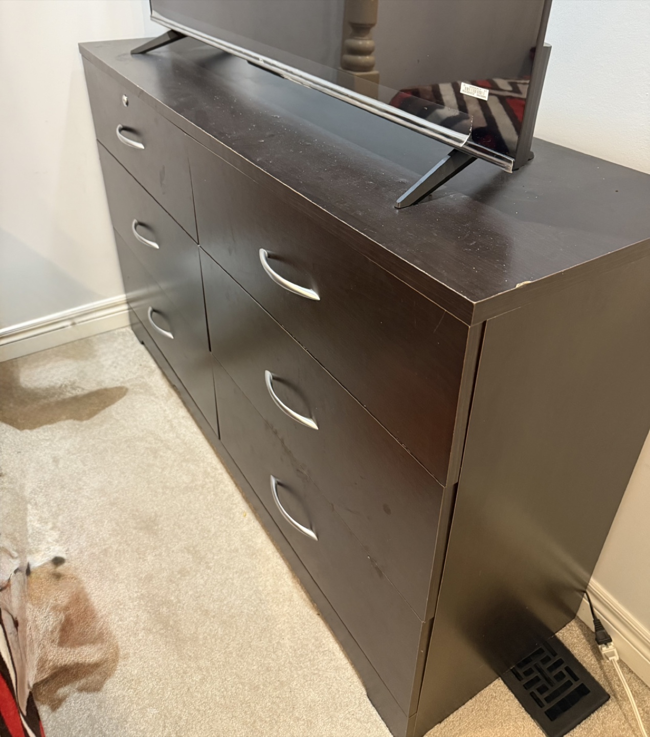 Dark Brown 6-Drawer Dresser - photo 2