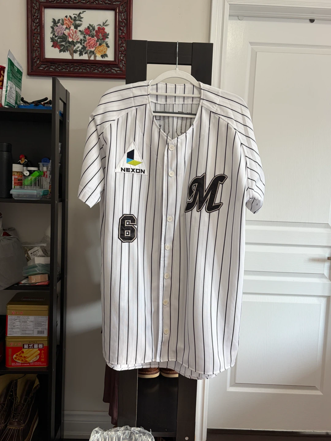 Chiba Lotte Marines #6 Baseball Jersey White Black Stripe