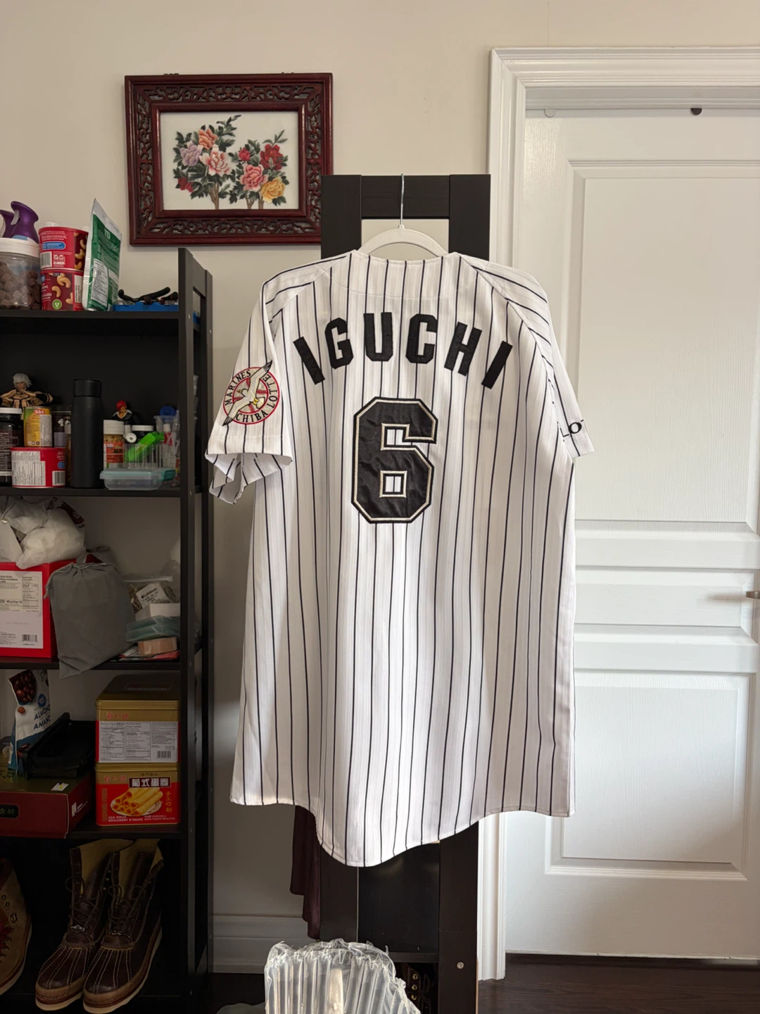 Chiba Lotte Marines #6 Baseball Jersey White Black Stripe - photo 2
